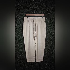 Fashion NovaMEN Men's Beige Casual Linen Pants